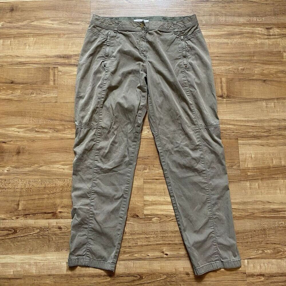 CHICOS 6 Khaki Gorpcore Casual Utility Outdoor Twill Hiking Pants Granola 0.5